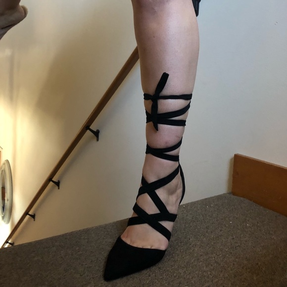 Suede lace up heels - Picture 2 of 7